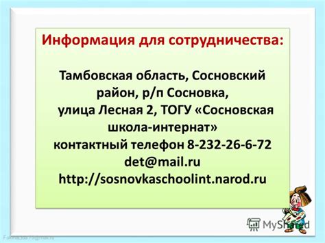 Контактный телефон для сотрудничества