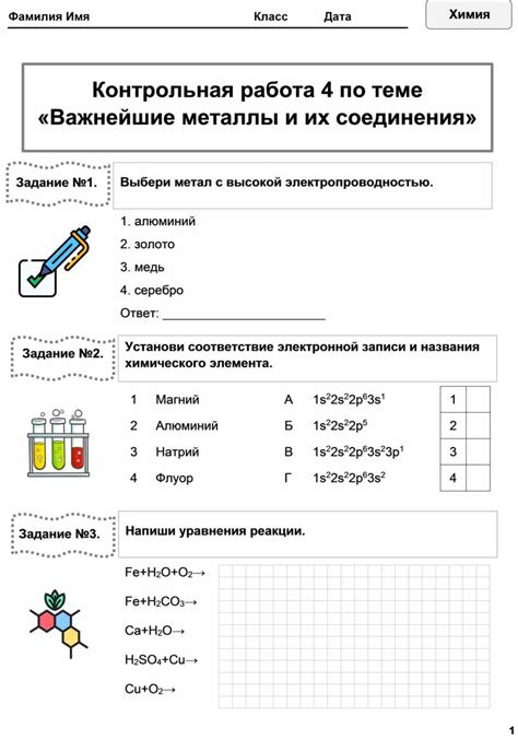 Контрольная работа "Не металлы": результаты и выводы