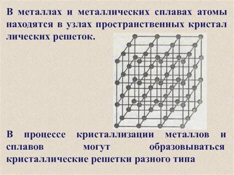 Кристаллическое упорядочение в металлах