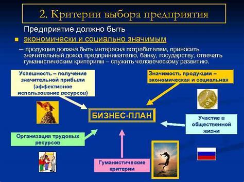 Критерии выбора предприятия