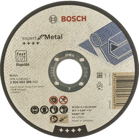 Круг отрезной по металлу 125х22х1 мм Bosch 2608603396: качественный инструмент для точной и прочной резки