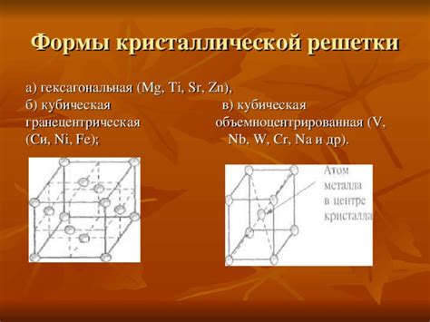 Кубическая и ромбоэдрическая структуры кристаллической решетки металлов