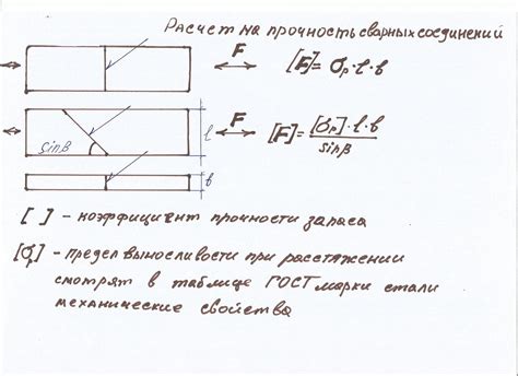 Математический расчет шва