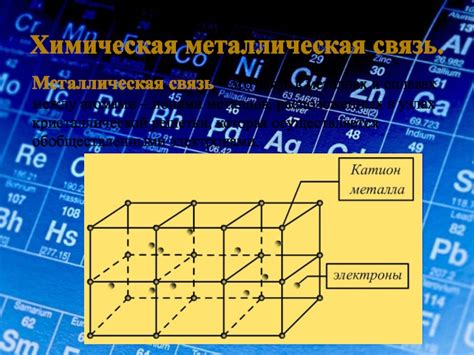 Металлы: связь между атомами