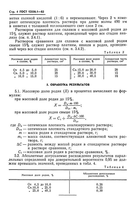 Методы определения Родия