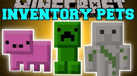 Мод майнкрафт inventory pets - забавные и полезные питомцы