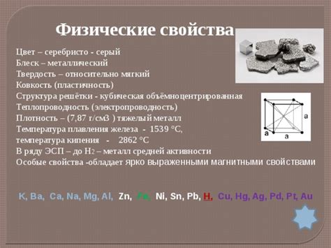 Мягкий металл: физические свойства и структура