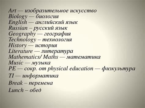 Названия аванпостов на английском языке