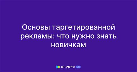 Новичкам нужно знать