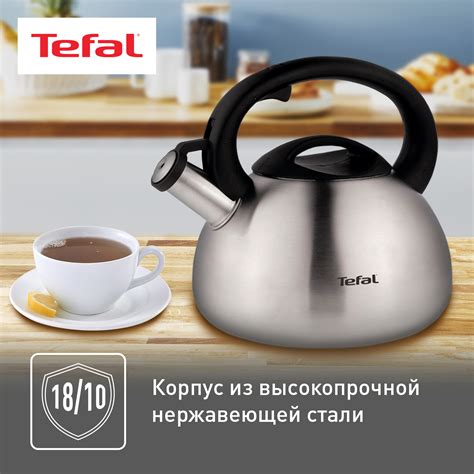 Обзор чайника Tefal C7921024 со свистком из нержавеющей стали объемом 2,5 л