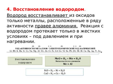 Образование оксидов при нагревании