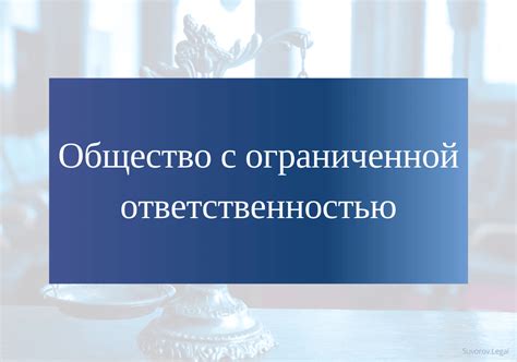 Общество с ограниченной ответственностью: особенности и перспективы