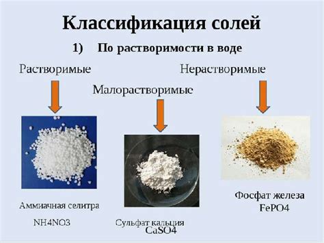 Описание не гидролизующейся соли