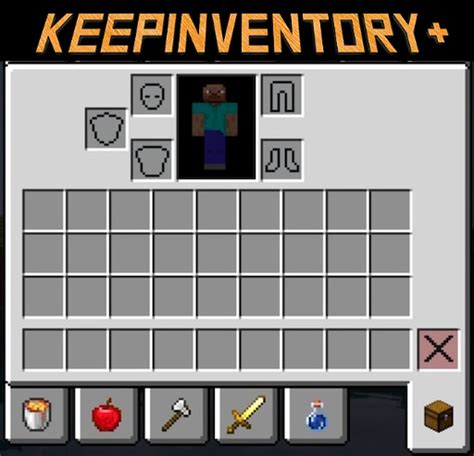 Описание режима keepinventory в Minecraft