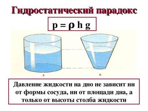 Определение давления воды