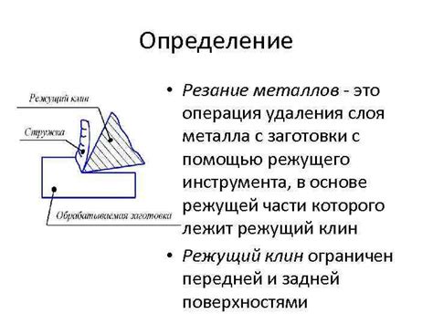 Определение стадий распиловки и удаления излишнего металла