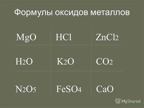 Определение твердых растворов оксидов металлов