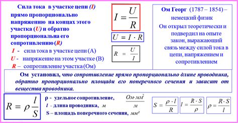 Определение формулы электрического сопротивления