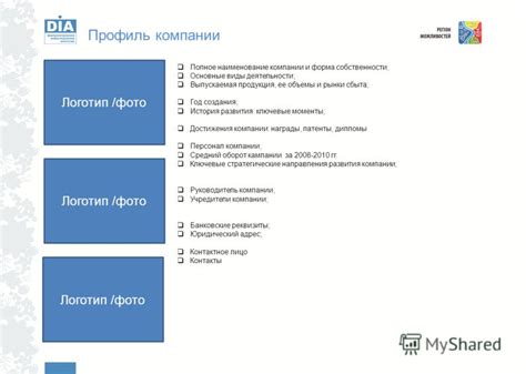 Основные данные о компании и ее деятельности