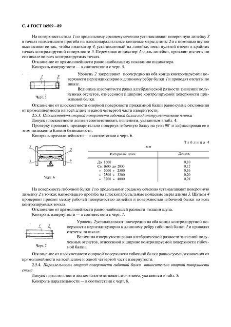 Основные параметры гибочной таблицы