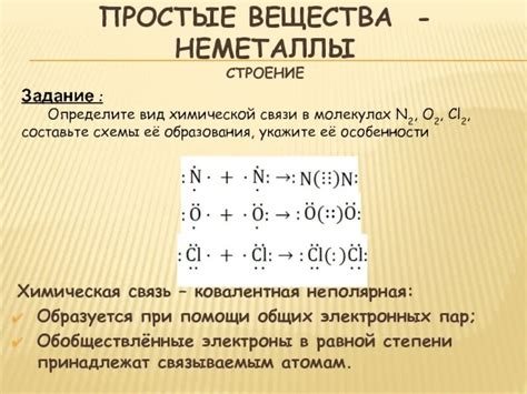 Основные признаки химической природы неметаллов