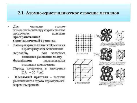 Основные принципы атомной структуры металлов