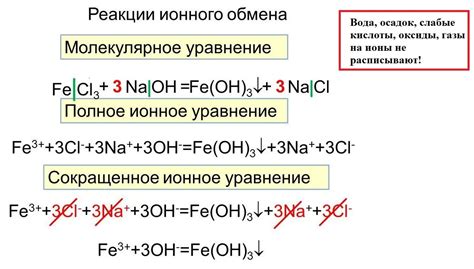 Основные принципы молекулярных уравнений