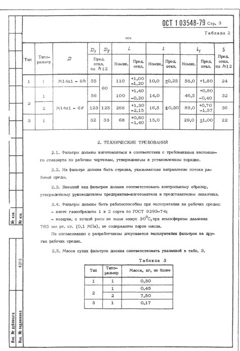 Основные технические требования