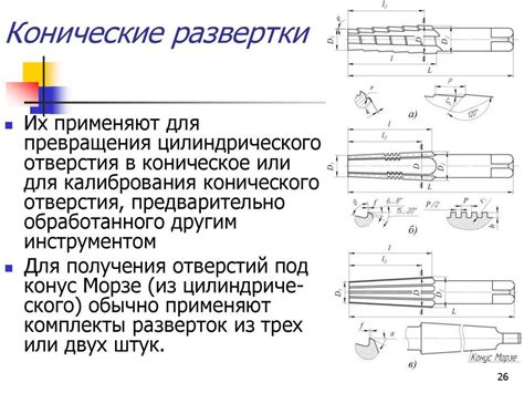 Особенности конусных разверток