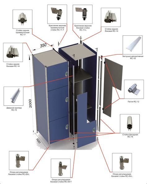 Особенности настенного металлического шкафа 4u 523x300, серого цвета