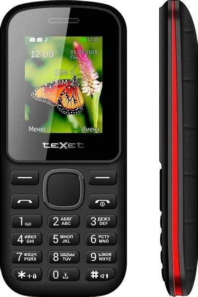 Особенности телефона Texet TM 130 Black Red