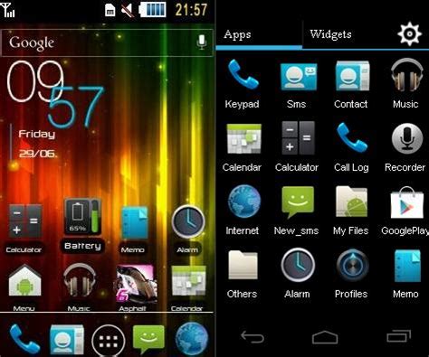 Особенности темы для Samsung GT S5230