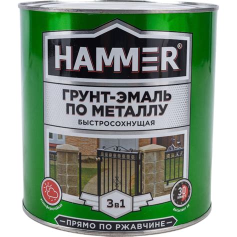 Особенности Hammer грунт эмали по металлу