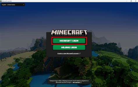 Откройте приложение Minecraft