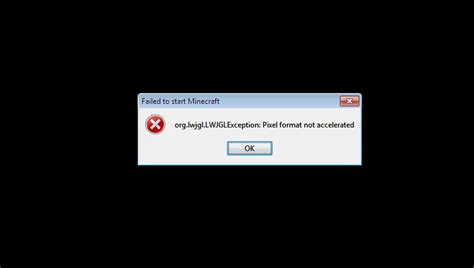 Ошибка "Pixel format not accelerated"