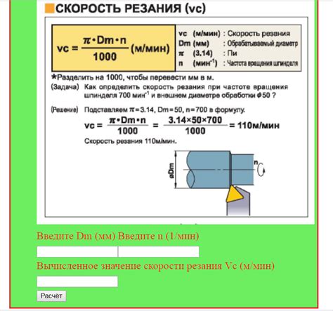 Параметры режимов резания