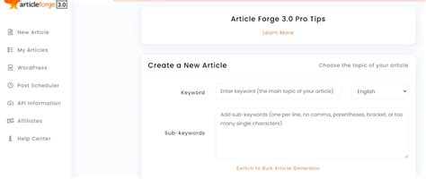 Перевод-ссылка на Article Forge: