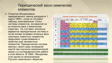 Периодические закономерности в характеристике элементов металла