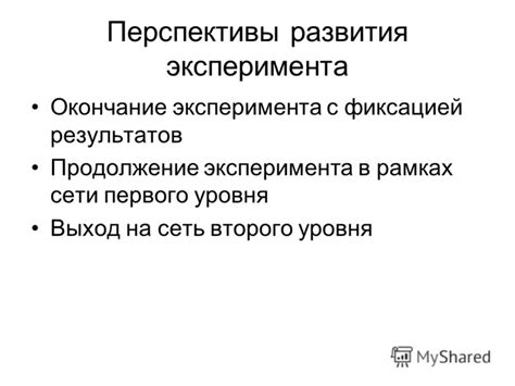 Перспективы применения результатов эксперимента в индустрии