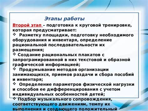 Подготовка рабочей площадки и инвентаря