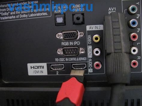 Подключение HDMI адаптера к телевизору