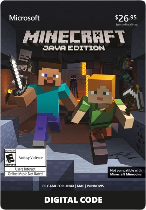 Покупка Minecraft Java Edition