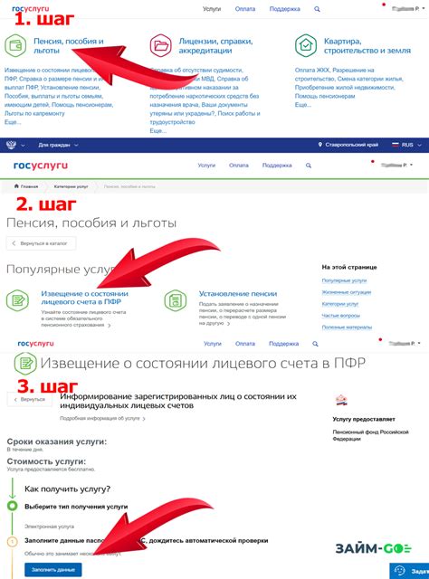 Получение актуальной информации от Пенсионного фонда