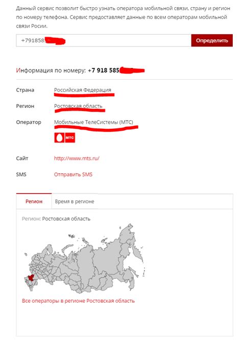 Получение информации о владельце номера