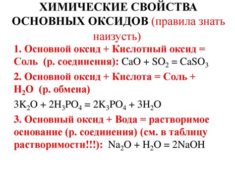 Получение основных оксидов