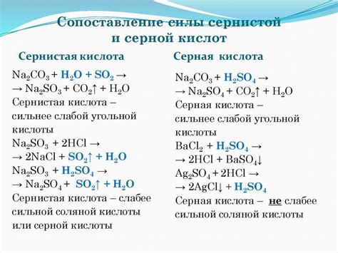 Получение сернистой кислоты оксида металла