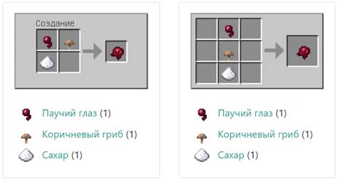 Последствия использования маринованного паучьего глаза в Minecraft