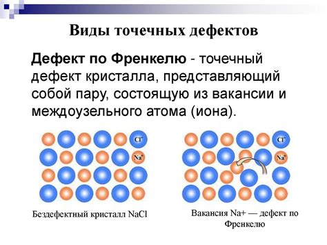 Последствия точечных дефектов