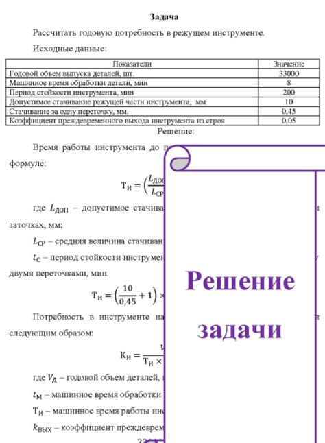 Потребность в инструменте