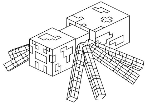 Почему стоит распечатать раскраски Майнкрафт паук?
